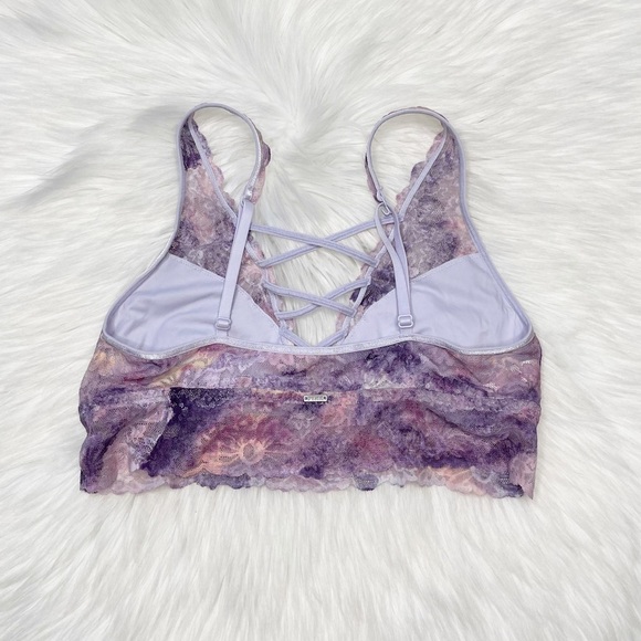 PINK Victorias Secret Lace Bralette Bra Floral - Picture 2 of 4
